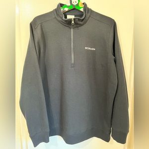 COLUMBIA HALF ZIP UP SWEATSHIRT MENS SIZE LARGE BLACK